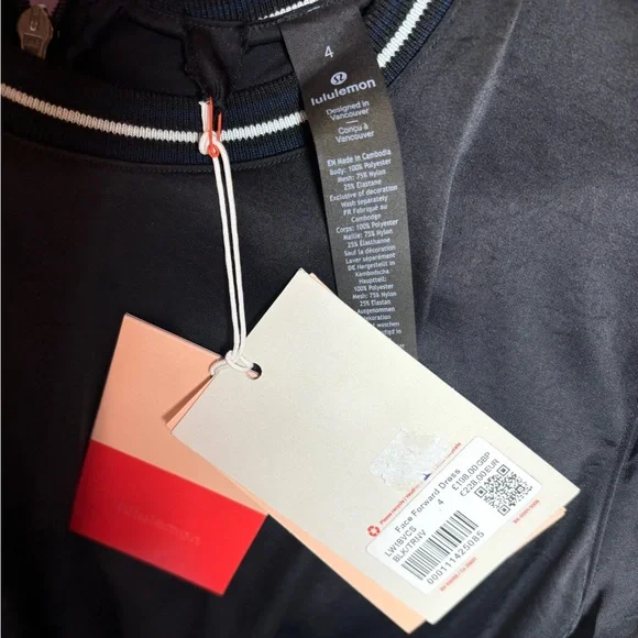 Lululemon•RARE Face Forward Dress *lululemon x Roksanda•Black True Navy•BNWT• 4 - Picture 12 of 16